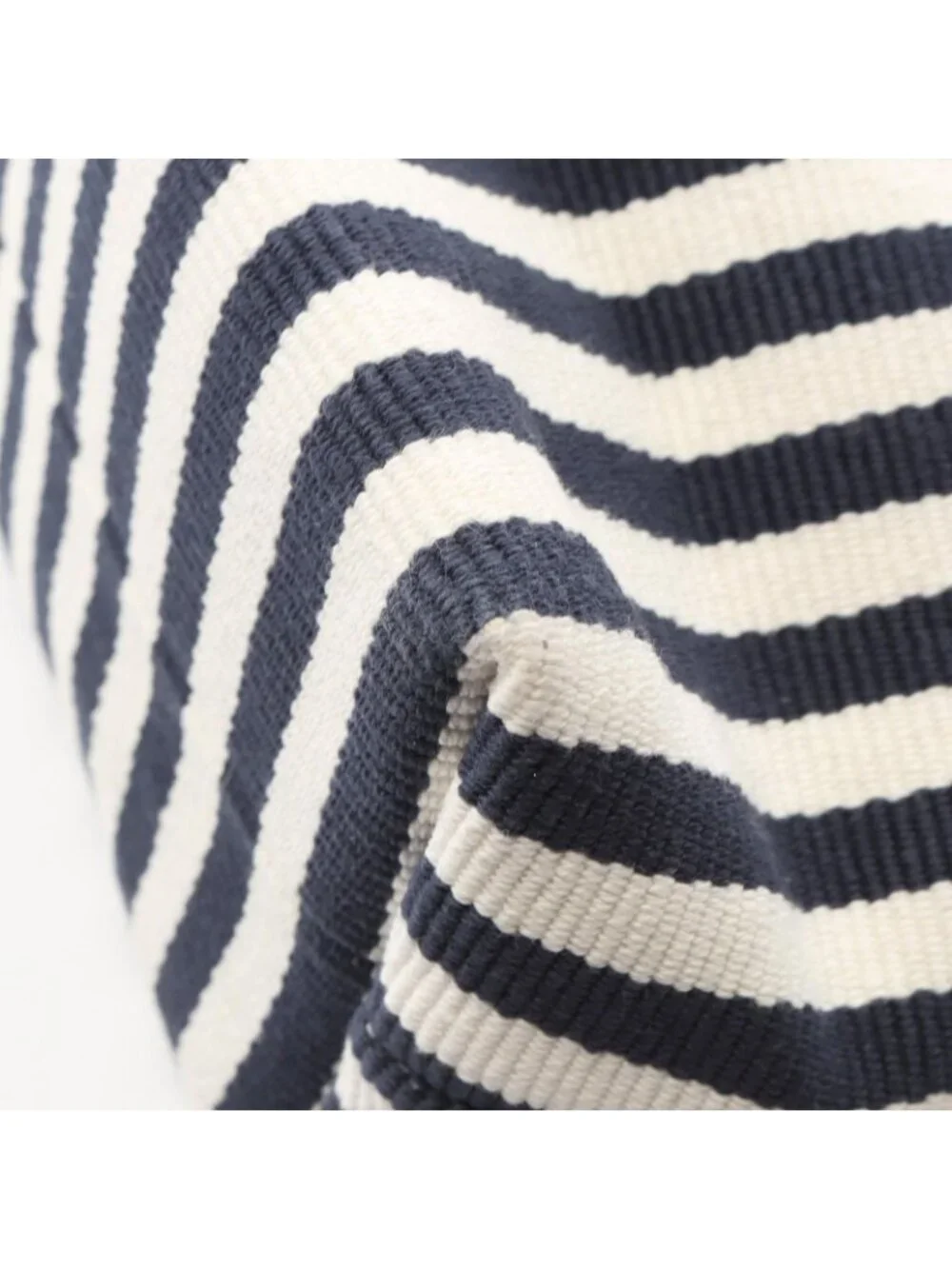 Miu Miu Handbag Cannette' Righe Stripe White Navy Brown Canvas Leather Spirit